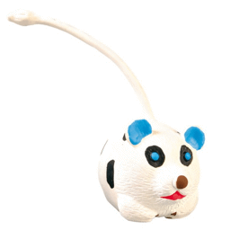 Latexboll med svans söt vit panda